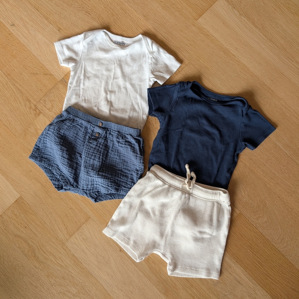 Old Navy Baby Onesies & Shorts Bundle